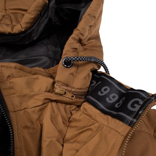 Jaqueta Masculina Gangster Plus Size Fechamento Duplo Marrom Claro