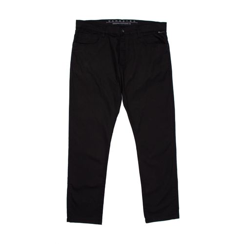 Calça de Sarja Masculina Gangster Plus Size Reta Preto