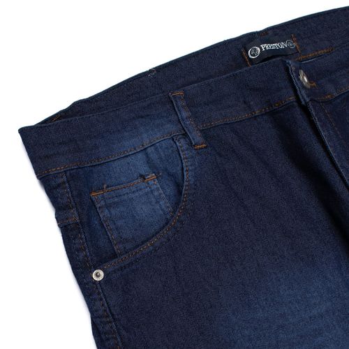 Calça Jeans Masculina Ice Preston Plus Size Reta Azul Escuro