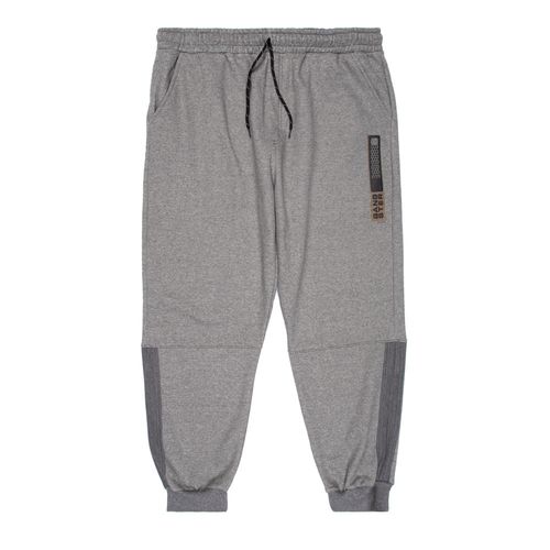 Calça de Moletom Masculina Gangster Plus Size Detalhe Lateral Cinza