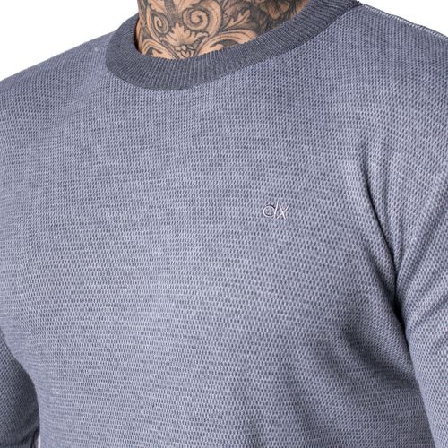 Suéter Masculino Dixie Mesclado Cinza