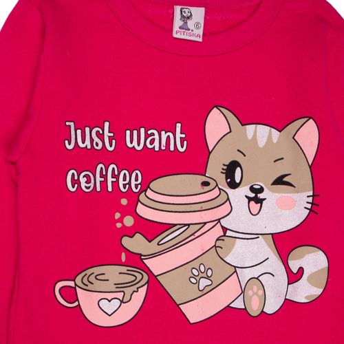Conjunto Infantil Pitiska Menina Gatinho Pink