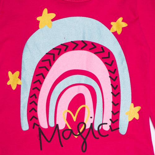 Conjunto Infantil Pitiska Menina Magic Pink/Cinza