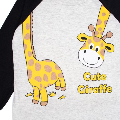 Conjunto Infantil Menino Pitiska Girafa Cinza/Preto