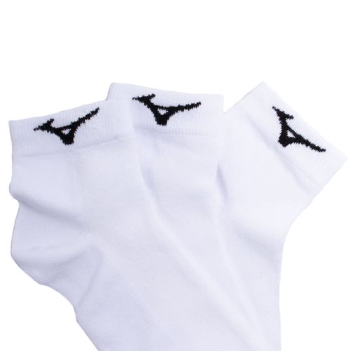 Kit 3 Pares Meias Esportivas Mizuno Cano Curto Branco