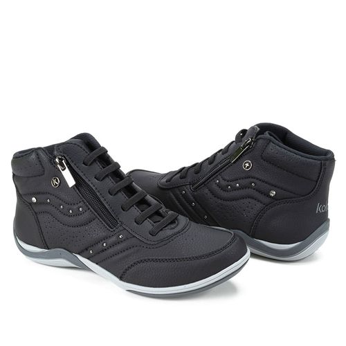 Tênis Feminino Kolosh Casual de Cano Alto Preto