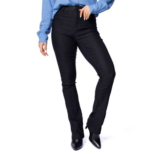 Calça Sarja Feminina Pitt Flare Boot Cut Preto