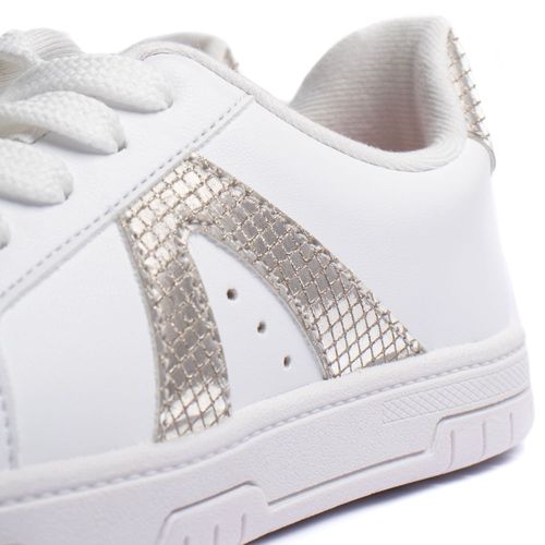 Tênis Infantil Molekinha Napa Branco/Dourado