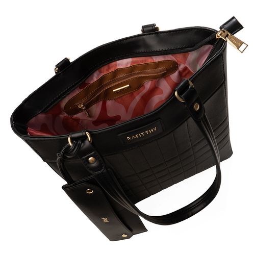 Bolsa Feminina Rafitthy Tote Tiracolo Grande Preto
