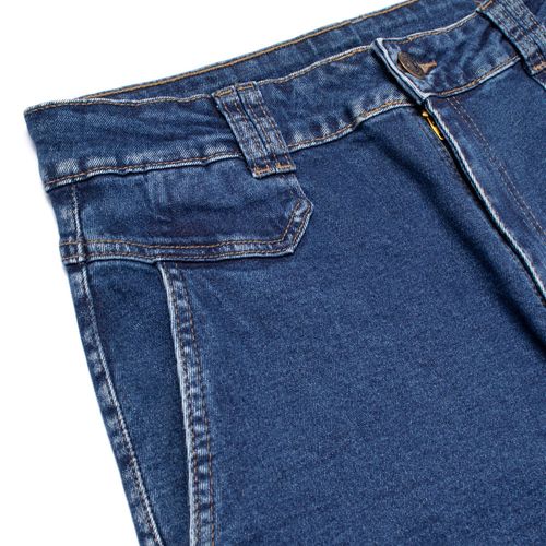 Calça Jeans Feminina Sawary Plus Size Mom Azul