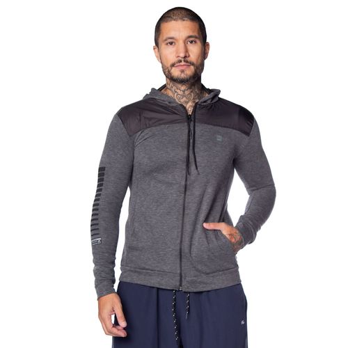 Casaco Masculino Ninety Eight com Capuz Cinza Escuro