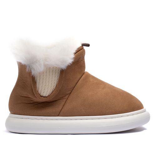 Pantufa Feminina Flowfa Emma Camel Marrom