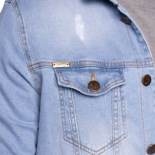 Jaqueta Jeans Masculina Pitt Azul Claro