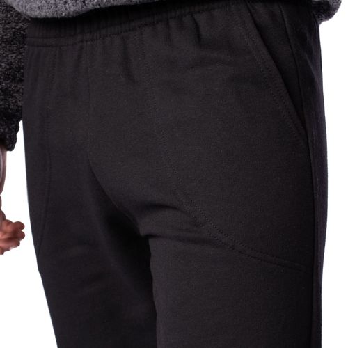 Calça Masculina Desayner Moletom Básica Reta Preta