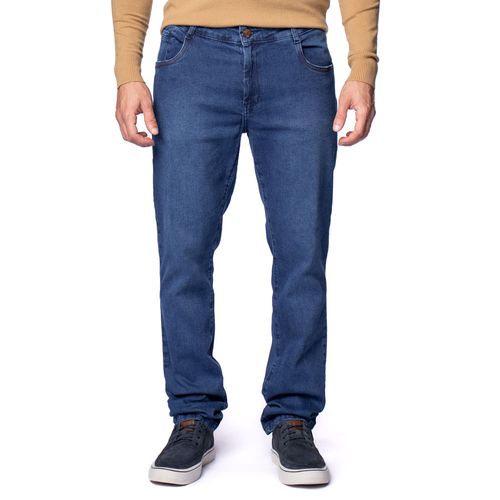 Calça Jeans Masculina Pitt Slim Lisa Azul Escuro