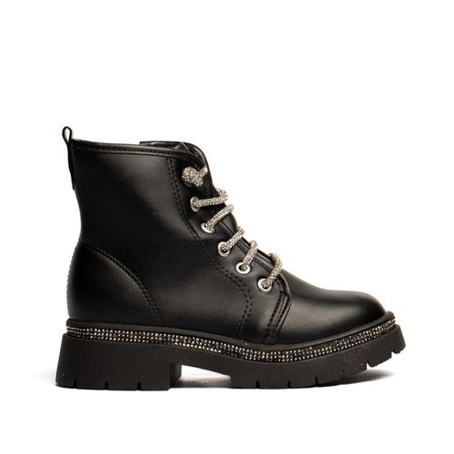 Coturno Infantil Molekinha com Strass Preto