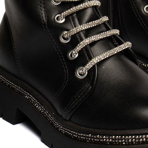 Coturno Infantil Molekinha com Strass Preto