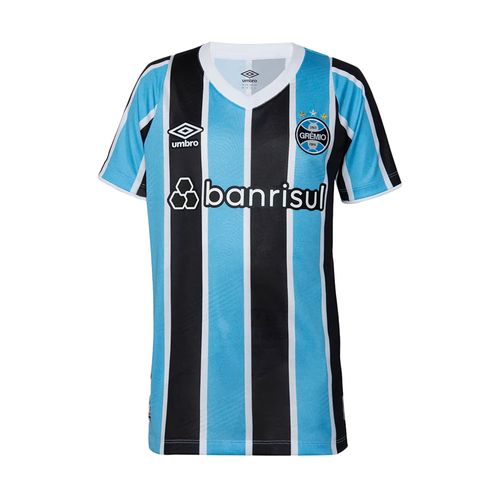 Camisa Juvenil Umbro Grêmio Oficial 1 2024 Azul/preto