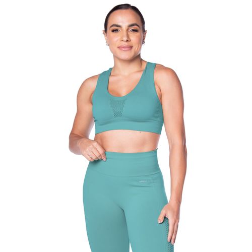Top Feminino Selene Sem Costura Turquesa