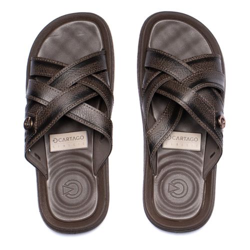 Chinelo Slide Masculino Cartago Fiji Essential Marrom