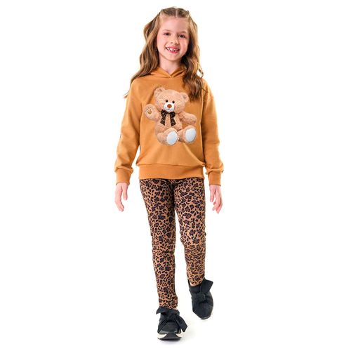 Conjunto Infantil Trick Nick Moletom Ursinho Caramelo