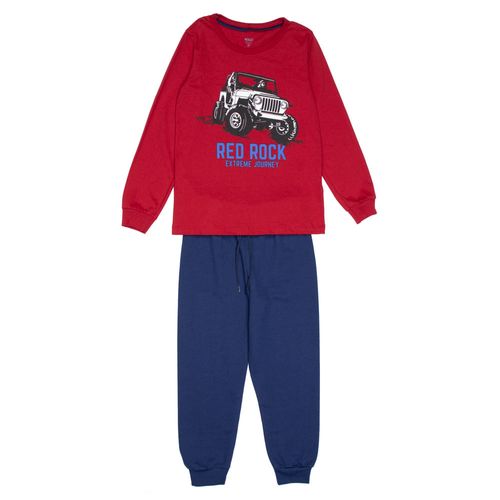 Conjunto Infantil Menino Pitiska Carro Vermelho/Marinho