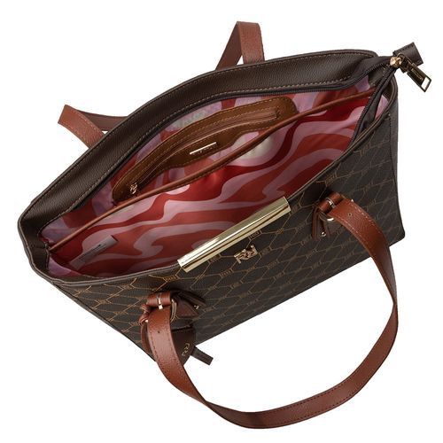Bolsa Feminina Rafitthy Tote Tiracolo Grande Marrom