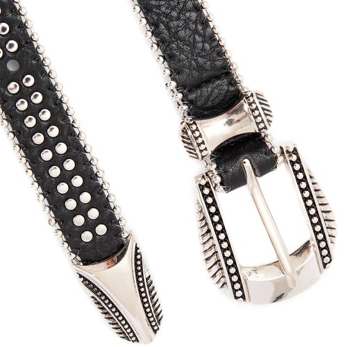 Cinto Feminino Luz Camila com Tachinhas Estreito Preto