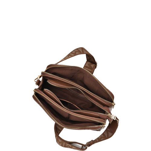 Bolsa Feminina Via Marte Transversal Matelassê Média Marrom