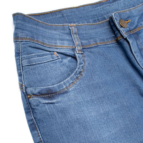 Calça Jeans Feminina Eagle Rose Cigarrete Plus Size Azul