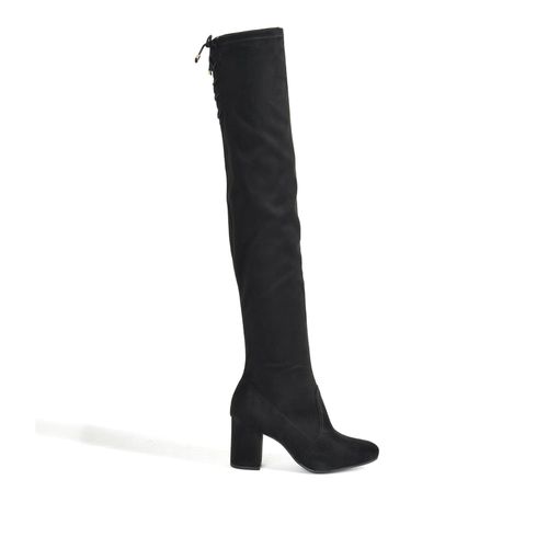 Bota Feminina Via Marte Cano Longo em Suede Preto