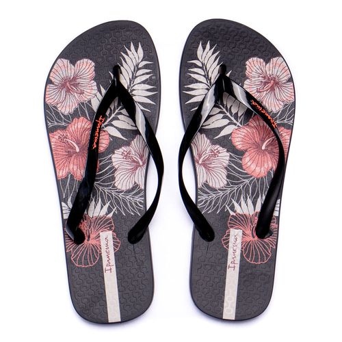 Chinelo Feminino Grendene Ipanema Orla Preto/Bege