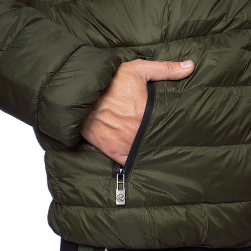 Jaqueta Puffer Masculina Red Nose Com Capuz Removível Musgo
