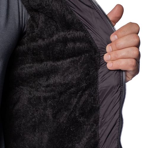 Jaqueta Puffer Masculina Red Nose Forro Peluciado com Capuz Preto