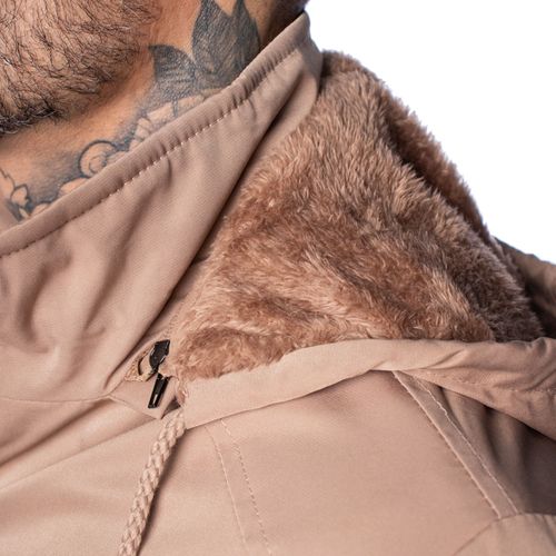 Jaqueta Masculina Red Nose Peluciada com Capuz Cáqui