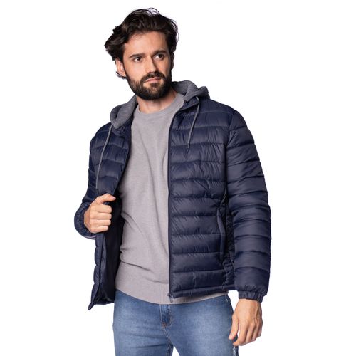 Jaqueta Masculina Balboa Puffer Capuz Marinho