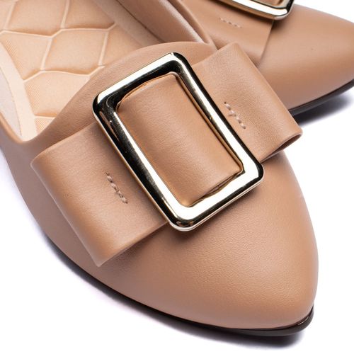Sapatilha Feminina Moleca Bico Fino Nude