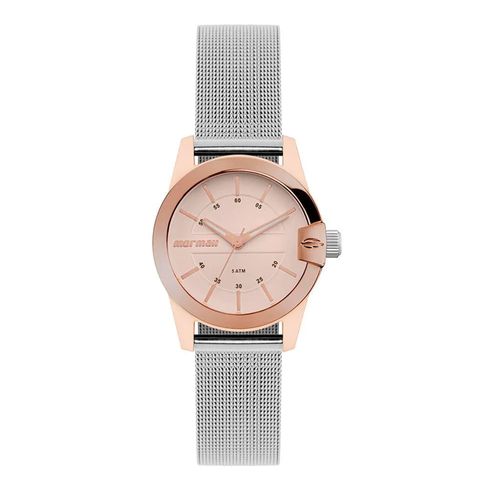 Relógio Feminino Mormaii Analógico Luau MO2036jf/8x Prata/rose