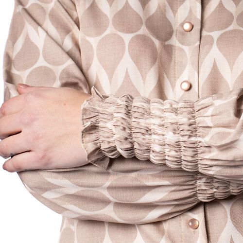 Camisa Feminina Intensa Estampada Bege