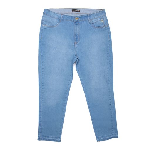 Calça Jeans Feminina Max Denim Plus Size Skinny Azul Claro