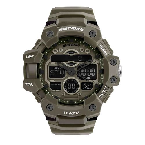 Relógio Masculino Mormaii Force Mo0631a/8m Verde Musgo