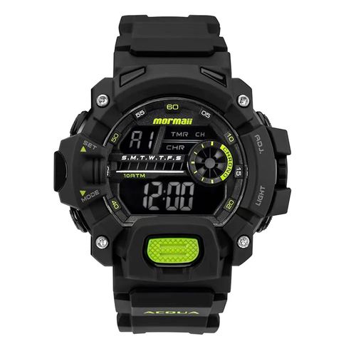 Relógio Masculino Mormaii Lumi Digital Mo1132ag/8v Preto/verde