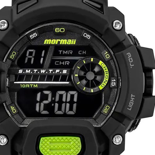 Relógio Masculino Mormaii Lumi Digital Mo1132ag/8v Preto/verde
