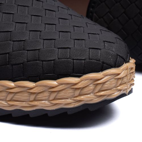Sapato Feminino Moleca Tressê Preto/Bege
