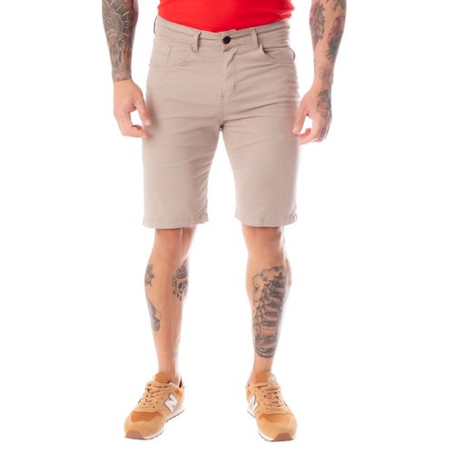 Bermuda Masculina Ice Jeans em Sarja Bege