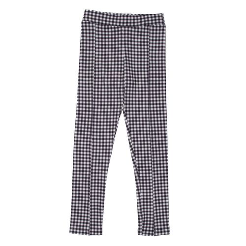 Calça Legging Infantil Menina Faraeli Xadrez Preta/Branca