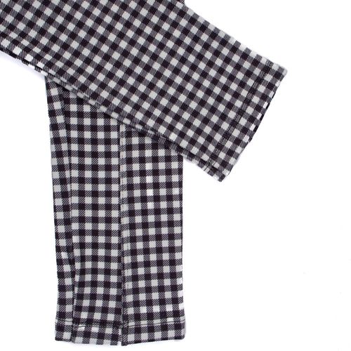Calça Legging Infantil Menina Faraeli Xadrez Preta/Branca