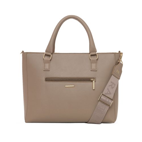 Bolsa Feminina Rafitthy Tote Média Textura Creme