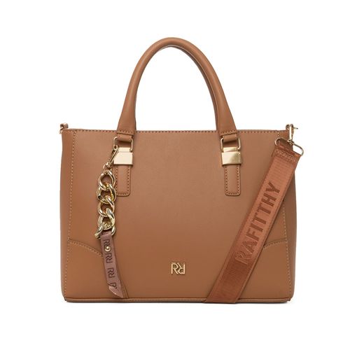 Bolsa Feminina Rafitthy Média Transversal Corrente Caramelo