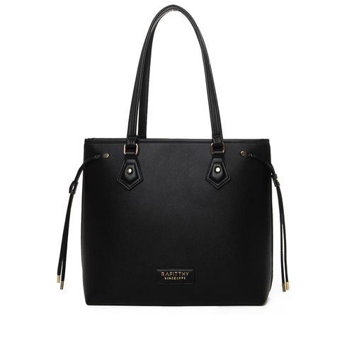 Bolsa Feminina Rafitthy Tote Grande Tiras Preta